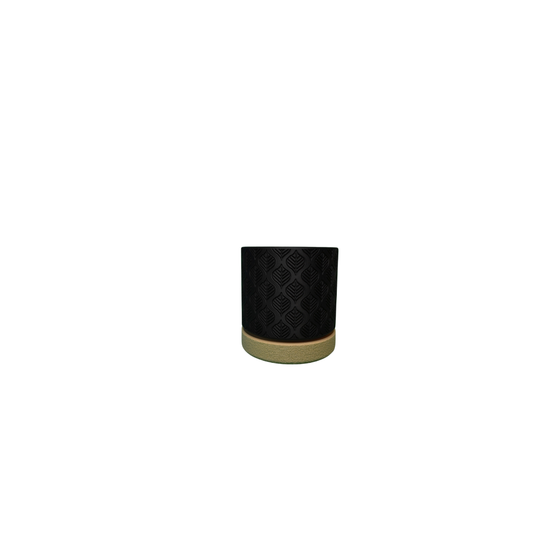 Wandpot - Zwart/Beige