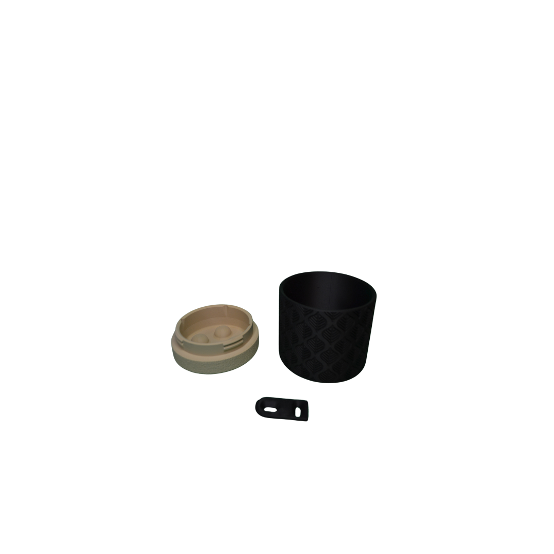 Wandpot - Zwart/Beige